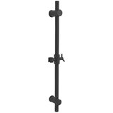 Sapho Mat crna mjedena zidna šipka za tuš s kliznim nosačem 70 cm – | shoptok.hr