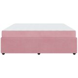  Posteljni okvir z vzmetnico z vzmetnico Roza 200 x 200 cm Žamet | Shoptok.si
