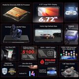 Cubot pametni robustni telefon Kingkong Star 2 6.72" 24GB+256GB dual sim 5G, črna, (21821922) | Shoptok.si