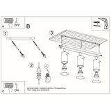  Stropna svetilka BERG 3 iz naravnega lesa, (21626815) | Shoptok.si
