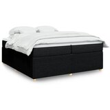 vidaXL Krevet s oprugama i madracem crni 200x200 cm od tkanine | shoptok.hr