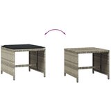  Vrtni taburei s jastucima 4 kom 40x40x35 cm od poliratana | shoptok.hr