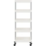  Kuhinjska kolica s 5 razina bijela 42x29x128 cm željezo i ABS | shoptok.hr