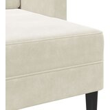 SOFA 2-sjed s ležaljkom u obliku slova L krem 125 cm baršun | shoptok.hr