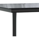  Vrtni blagovaonski stol crni 160x80x74 cm od čelika i stakla | shoptok.hr
