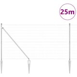  Ograda s postovima Srebrno 1,2 x 25 m Čelik | shoptok.hr