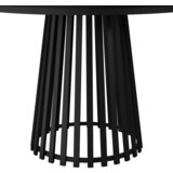 Bessagi Home Jedilna Miza Pela, Črna, Ø 110cm | Shoptok.si