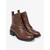 Sergio Leone Brown lace-up ankle boots with a low heel by | Shoptok.si