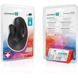 Connect IT CMO-2900-BK - Ergonomski bežični miš, 800/1200/1600 DPI, napajanje 1xAA, crna | Eponuda.com