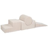 MeowBaby Igralište od krem korduro pjene 45x170x30 cm Montessori - | shoptok.hr