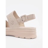 GOODIN Light beige lightweight sandals with a thick sole | Shoptok.si