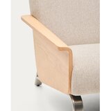 Kave Home Bež sedežna garnitura iz šenilje 205 cm Amsen – | Shoptok.si
