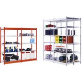 hofe Stabilni sestavljivi regal, enostranski, višina regala 2000 mm, oranžna/pocinkano, širina police 1025 mm, osnovni regal, širina x globina 1025 x | Shoptok.si