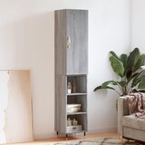 vidaXL Visoka omara siva sonoma 34,5x34x180 cm inženirski les | Shoptok.si