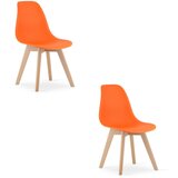  KITO stolica narančasta / prirodne noge x 2 | shoptok.hr