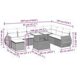 vidaXL 10-dijelni set vrtnih sofa od poliratana s jastucima smeđi | shoptok.hr