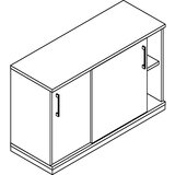 eurokraft pro P12 - Omara z drsnimi vrati, 1 polica/2 nivoja za fascikle, višina 781 mm, ŠxG 1200 x 442 mm | Shoptok.si