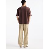 Pull&Bear Chino hlače svijetlosmeđa / crna | shoptok.hr