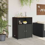  Cabinet s policom Crna 70 x 50 x 87 cm Poliester i Roly Rattan | shoptok.hr