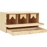  Gnijezdo za nesilice s 3 odjeljka 72x33x38 cm masivna borovina | shoptok.hr