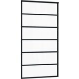  Klizna vrata od stakla ESG i aluminija 102 x 205 cm crna | shoptok.hr
