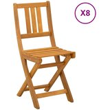  Vanjske bistro stolice 8 pcs Prirodna 40 x 42 x 85 cm | Eponuda.com