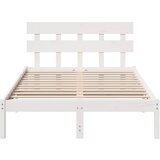  Krevetna konstrukcija Bijelo 120 x 200 cm Čvrsto borovo drvo Bijela 206.5 x 125.5 x 80.5 cm | Shoptok.si