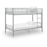 Krevet na kat sivi metalni 90 x 200 cm Cene