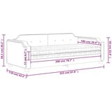  Dnevni krevet s madracem smeđesivi 100 x 200 cm od tkanine | shoptok.hr