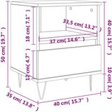  Noćni ormarići 2 kom boja betona 40x35x50 cm konstruirano drvo | shoptok.hr