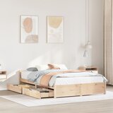 vidaXL Okvir kreveta bez madraca 140 x 190 cm od masivne borovine | shoptok.hr