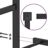 Metalni Kovinski posteljni okvir z vzglavjem in vznožjem črn 120x200 cm | Shoptok.si