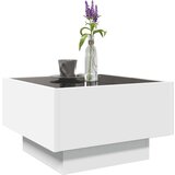 vidaXL Klubska mizica LED bela 50x50x30 cm inženirski les, (21323774) | Shoptok.si