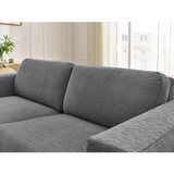 Bobochic Paris Temno siva sedežna garnitura za spanje/raztegljiva iz šenilje 220 cm Hugo – | Shoptok.si