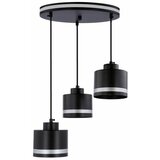 Candellux luster/visilica-wama viseća lampa crna 3X40W E27 crna abažur+srebro Cene