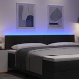  LED glava kreveta s LED trakama Crna 200 cm tkanina | shoptok.hr