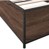  Okvir za krevet smeđi hrast 75x190 cm konstruirano drvo i metal | shoptok.hr