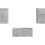  Set TV komoda Zidne 6 pcs Betonski sivi Konstruirano drvo | Eponuda.com