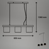 BRILONER Luster na sajli LURI 3xE14/25W/230V od kaučukovog drveta | Eponuda.com