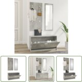 The Living Store Komplet omarice za čevlje 3 v 1 betonsko siv inženirski les - Komplet Omaric Za Čevlje, (21744472) | Shoptok.si