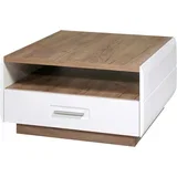 klubska miza, 75/39,5/75 cm bela, barve hrasta