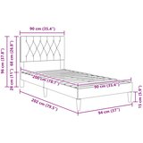 Krevetna konstrukcija s uzglavljem Ružičasta 90 x 200 cm Baršun | shoptok.hr