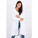 Kesi Oversize white cape with hood Cene