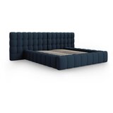 Micadoni Home Temno modra oblazinjena zakonska postelja s prostorom za shranjevanje z letvenim dnom 160x200 cm Mamaia – | Shoptok.si