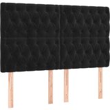  Posteljni okvir z vzglavjem črn 160x200 cm žamet, (20795131) | Shoptok.si