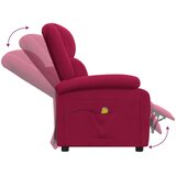  Masažna fotelja crvena boja vina baršunasta | shoptok.hr