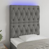  LED uzglavlje tamnosivo 80x7x118/128 cm od tkanine | Eponuda.com