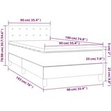 Box spring krevet s madracem crni 90x190 cm baršunasti | shoptok.hr