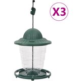 vidaXL Hranilice za ptice 3 kom tamnozelene 13 x 13 x 17 cm | shoptok.hr