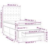 Box spring krevet s madracem tamnozeleni 90x200 cm baršunasti | shoptok.hr